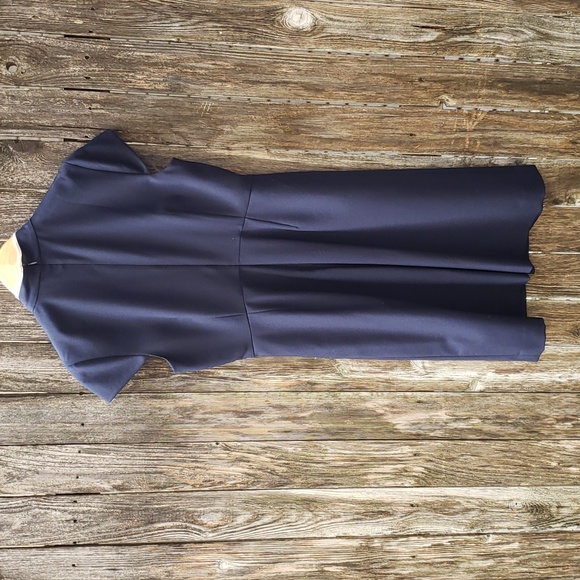 jcrew tieneck dresss in italian wool crepe, Navy, Size 14T - Picture 8 of 8